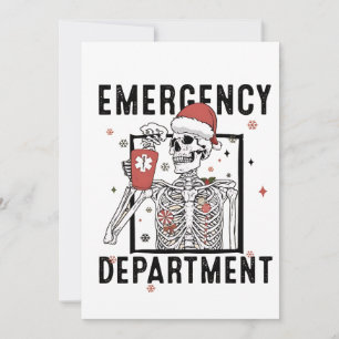 Faire-part Service d'urgence Skeleton Nuring Coffee Lover