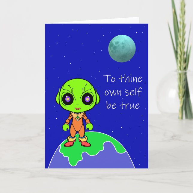 Faire-part Shakespearian w/ Alien Birthday Card by Jo Images (Devant)