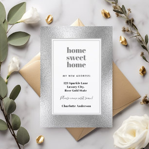 Faire-part Silver moderne minimaliste maison douce maison mob