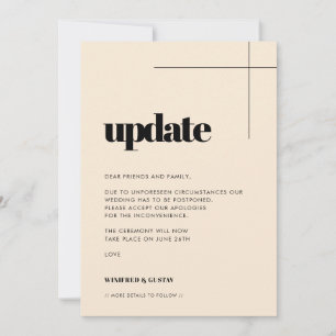 Faire-part Simple annonce de mise à jour de mariage élégant