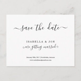 Faire-part Simple Classic Enregistrer la carte postale Date p