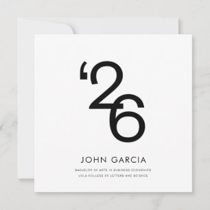 Faire-part simple d'obtention du diplôme