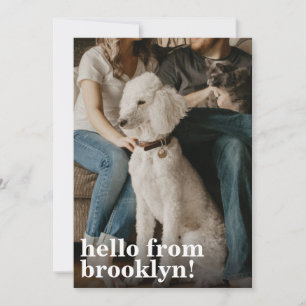 Faire-part Simple Moderne Bonjour Nouveau Domicile Adresse Ph