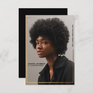 Faire-part simple moderne Gold Border Graduation