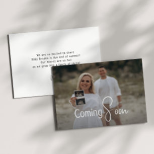 Faire-part Simple moderne Neutre Bientôt Grossesse