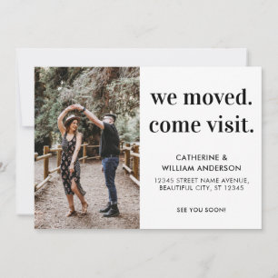 Faire-part Simple Nous Avons Déménagé Venir Visiter La Typogr