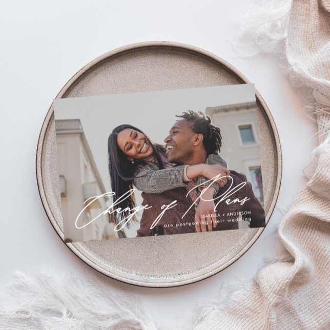 Faire-part Simple Photo de calligraphie Mariage Changement de (Créateur téléchargé)