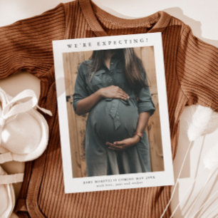 Faire-part Simple Photo de Grossesse