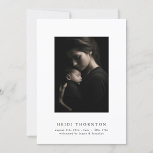 Faire-part SIMPLE   photo de la frontière bébé naissance
