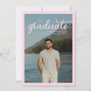 Faire-part simple portrait bordé audacieux minimaliste