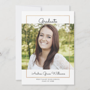 Faire-part simplement moderne d'obtention du