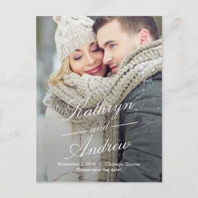 Faire-part Simplement Nous Enregistrer La Carte Postale Date (Devant)