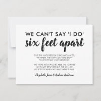 Six Feet Apart Changement de date Typographie Mari