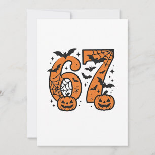 Faire-part Six sept mèmes Halloween 67 Mason Éffrayant