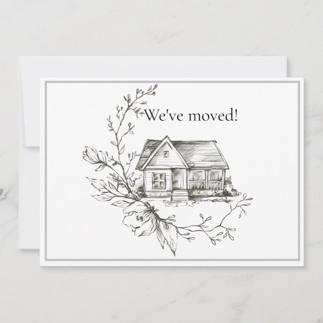 Faire-part Skethouse Black and White Nouvelle adresse (Devant)