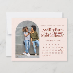 Faire-part Sois ma demoiselle d'honneur Photo & Calendrier