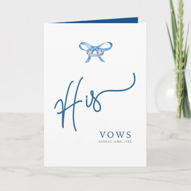 Faire-part Son livre Vow - Ring Design Mariage Keepsaké (Devant)