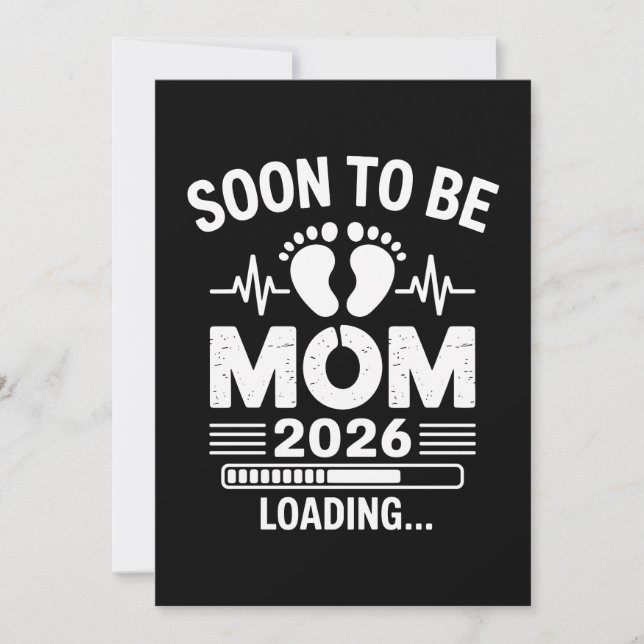 Faire-part Soon To Be Mom 2026 Loading Pregnancy Announcement (Devant)