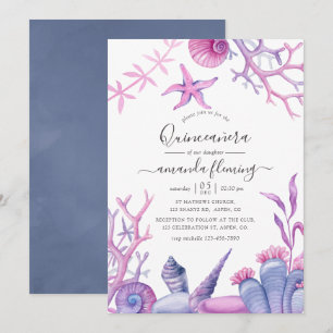 Faire-part Sous la mer Quinceañera