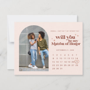 Faire-part Soyez ma dame d'honneur Photo & Calendrier