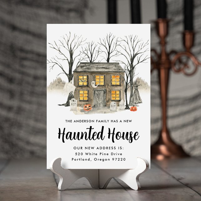 Faire-part Spooky Haunted House Halloween Moving Announcement (Créateur téléchargé)