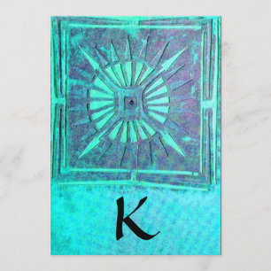 Faire-part STAR DU MATIN, bleu vif turquoise, blanc