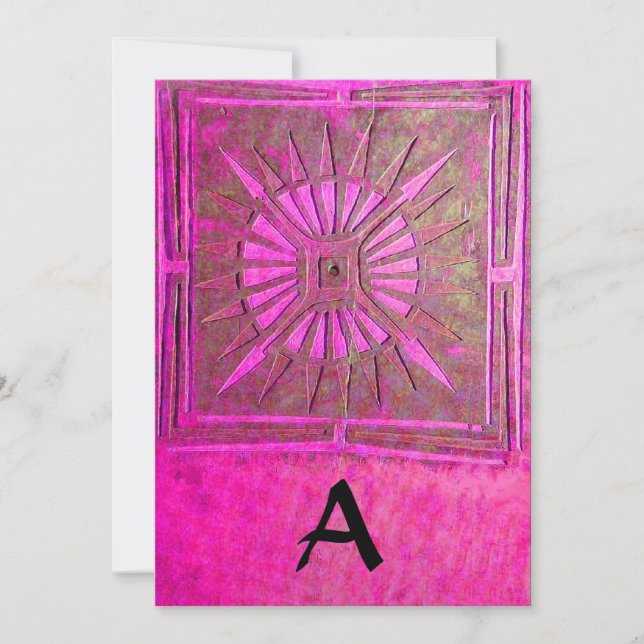 Faire-part STAR DU MATIN, rose vif, blanc violet (Devant)