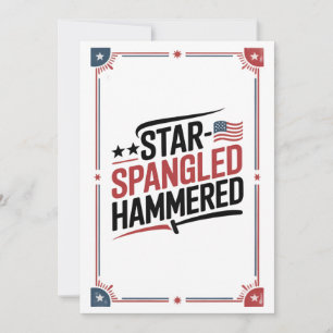 Faire-part Star Spangled Hammered Drôle 4 juillet Tee