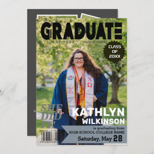 Faire-part Style de couverture de magazine moderne 5 photo