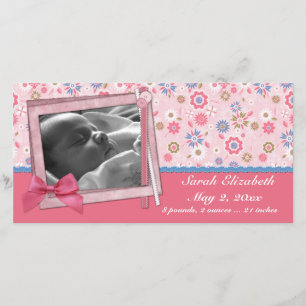 Faire-part Style de rebut de fleurs roses