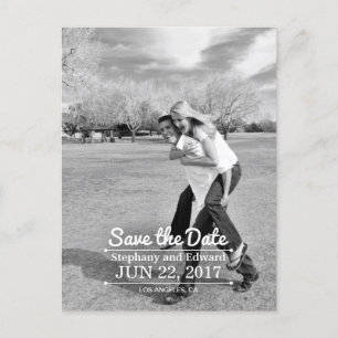 Faire-part Stylish Vertical Save the Date Photo Carte postale