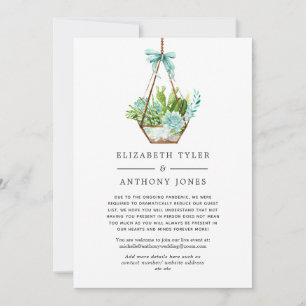 Faire-part Succulents de Terrarium en Verre Liste de Invités 