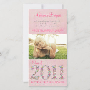 Faire-part Summer Blossoms de la classe de 2011 Graduation Ph