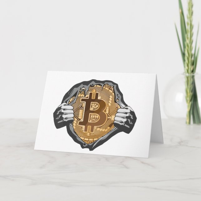 Faire-part Super héros Bitcoin (Devant)