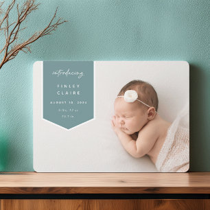 Faire-part Superposition de bannière   Naissance photo horizo