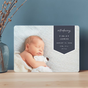 Faire-part Superposition de bannière Naissance photo horizo