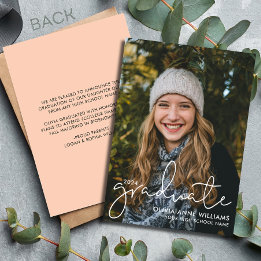 Faire-part Superposition minimaliste 2024 Photo de diplômé du