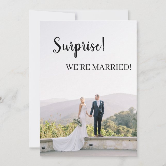 Faire-part Surprise, nous sommes mariés !