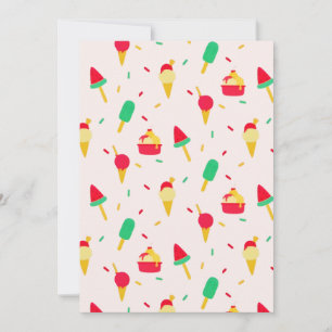 Faire-part Sweet Summer Fun Rainbow Ice Cream Sprinkings