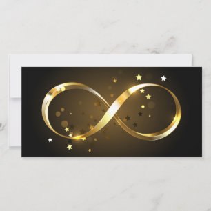 Faire-part Symbole d'infini doré