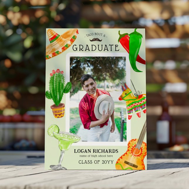 Faire-part Taco à propos d'un diplômé' Diplômé Mexicain (Créateur téléchargé)