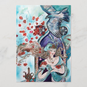 Faire-part TAILLE DE LA FOIRE TURQUE, bleu clair bleu blanc