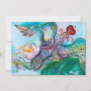 Faire-part TALE DE FOYER TURQUE / PHOENIX AVEC POMME, blanc