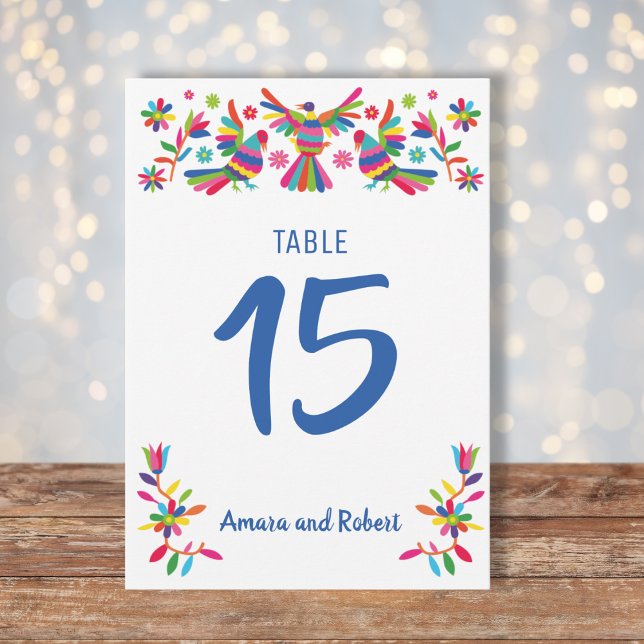 Faire-part Tarjeta de Mesa para boda, otomi tarjeta de mesa (Créateur téléchargé)