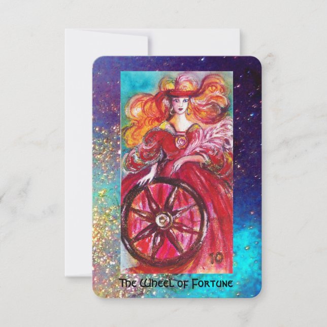 FAIRE-PART TAROTES DES OMBRES PERDUES / LA ROUE DE FORTUNE (Devant)