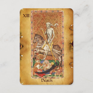 FAIRE-PART TAROTS DE RENAISSANCE ANTIQUE 13 / MORT