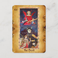 TAROTS DE RENAISSANCE ANTIQUE 15 / LE DIABLE