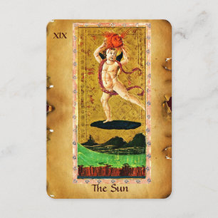 FAIRE-PART TAROTS DE RENAISSANCE ANTIQUE 19 / LE SOLEIL