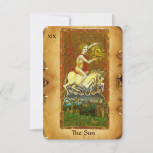 FAIRE-PART TAROTS DE RENAISSANCE ANTIQUE 19 / LE SOLEIL