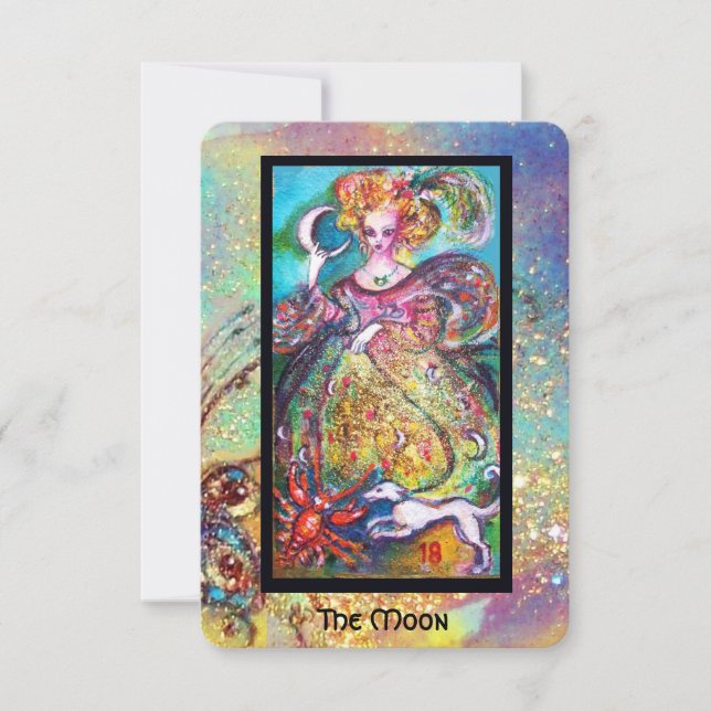 FAIRE-PART TAROTS DES OMBRES PERDUES / LA DAME DE LA LUNE (Devant)